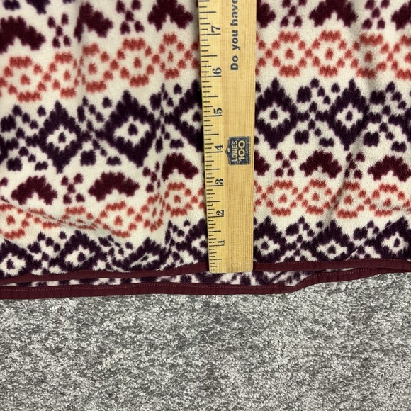 Lands End Heritage Snap Fleece Pullover Women's Medium Petite Aztec Southwestern - Picture 7 of 12